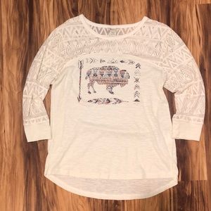 3/4th Sleeve Buffalo Graphic Tee